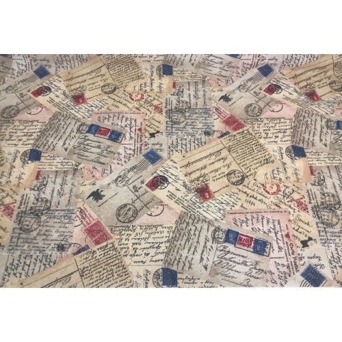 STAIN-RESISTANT RESIN-COATED TABLECLOTH TURIN POSTAL PAPER