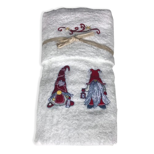 SET Tyrol Tyrol Serviettes ELFI ELFO Blanc en Pur Coton