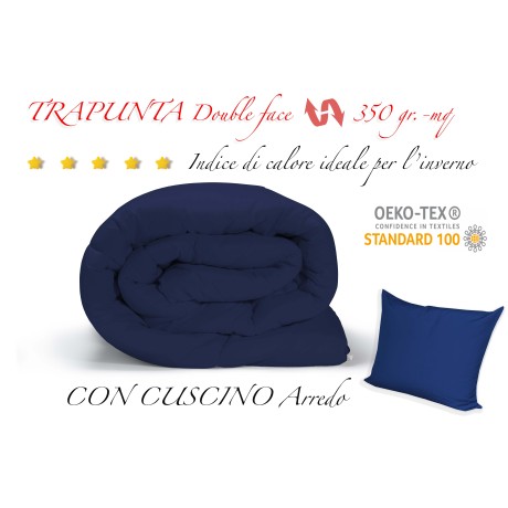 EDREDÓN NÓRDICO AZUL SÓLIDO - AZUL CLARO doble cara INVIERNO 350 GR. CON FUNDA DE ALMOHADA PARA MUEBLES BXAR