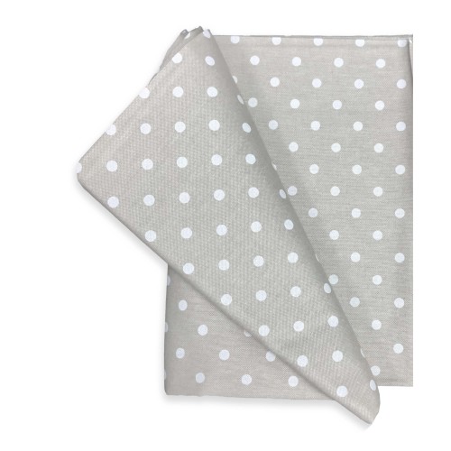 TELO ARREDO Copritutto GRAN FOULARD Copriletto COPRIDIVANO Tessuto MIROS POIS BIANCO