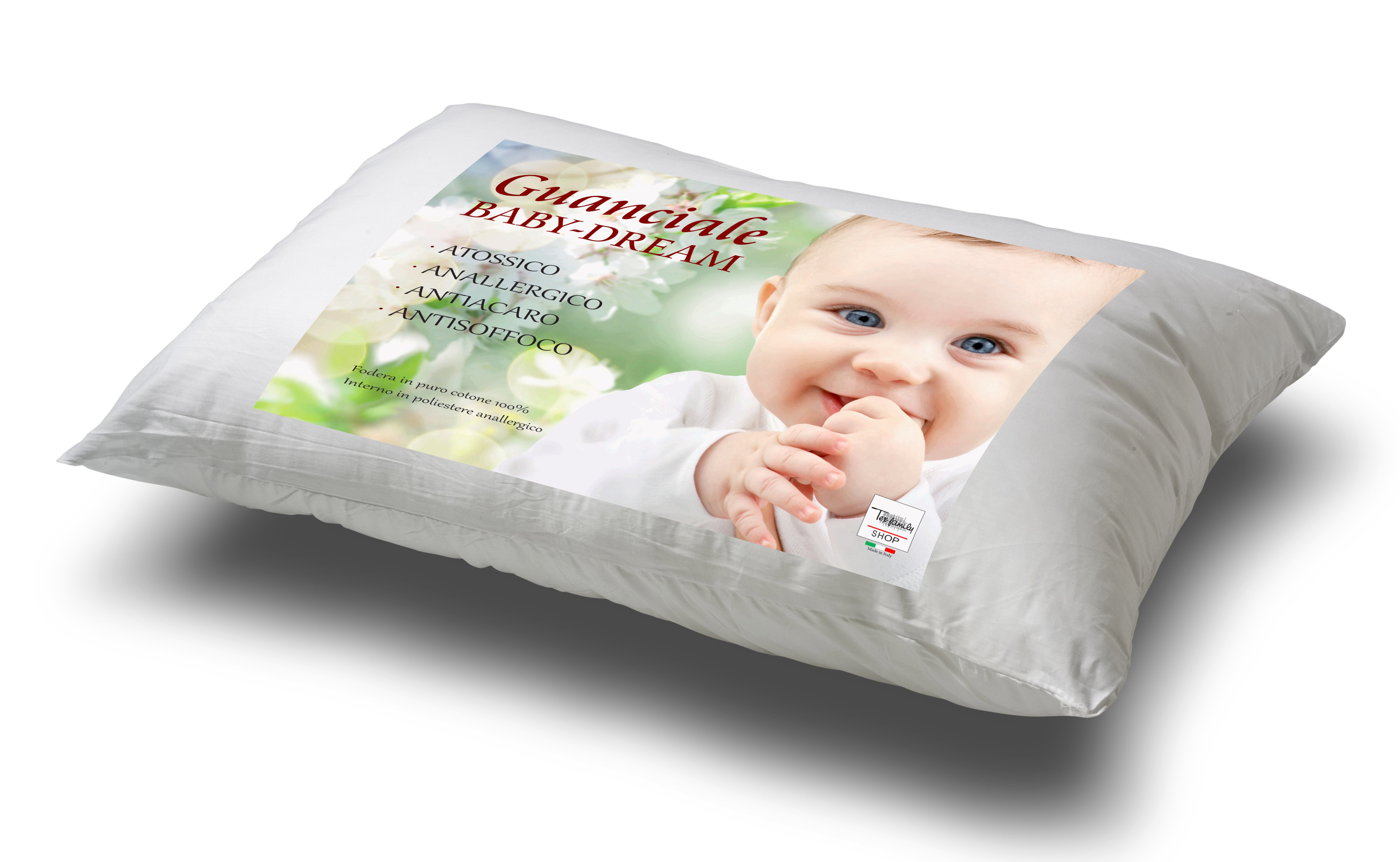 Caleffi Guanciali Anallergici Cuscino Bianco Caleffi Fibra Baby Antisoffoco 