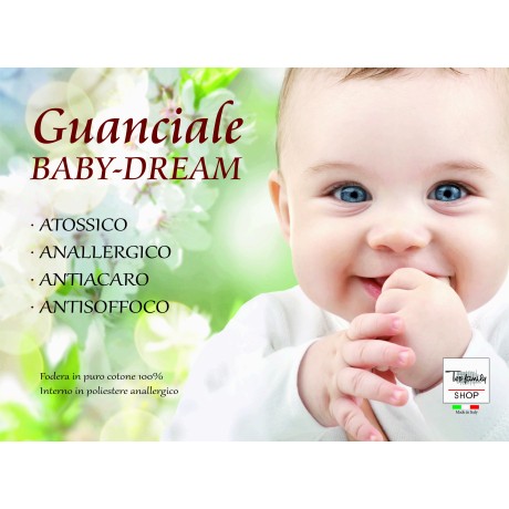 BABY DREAM BABY PILLOW FOR ANTI-SUFFOCATION BED Cm. 40x60