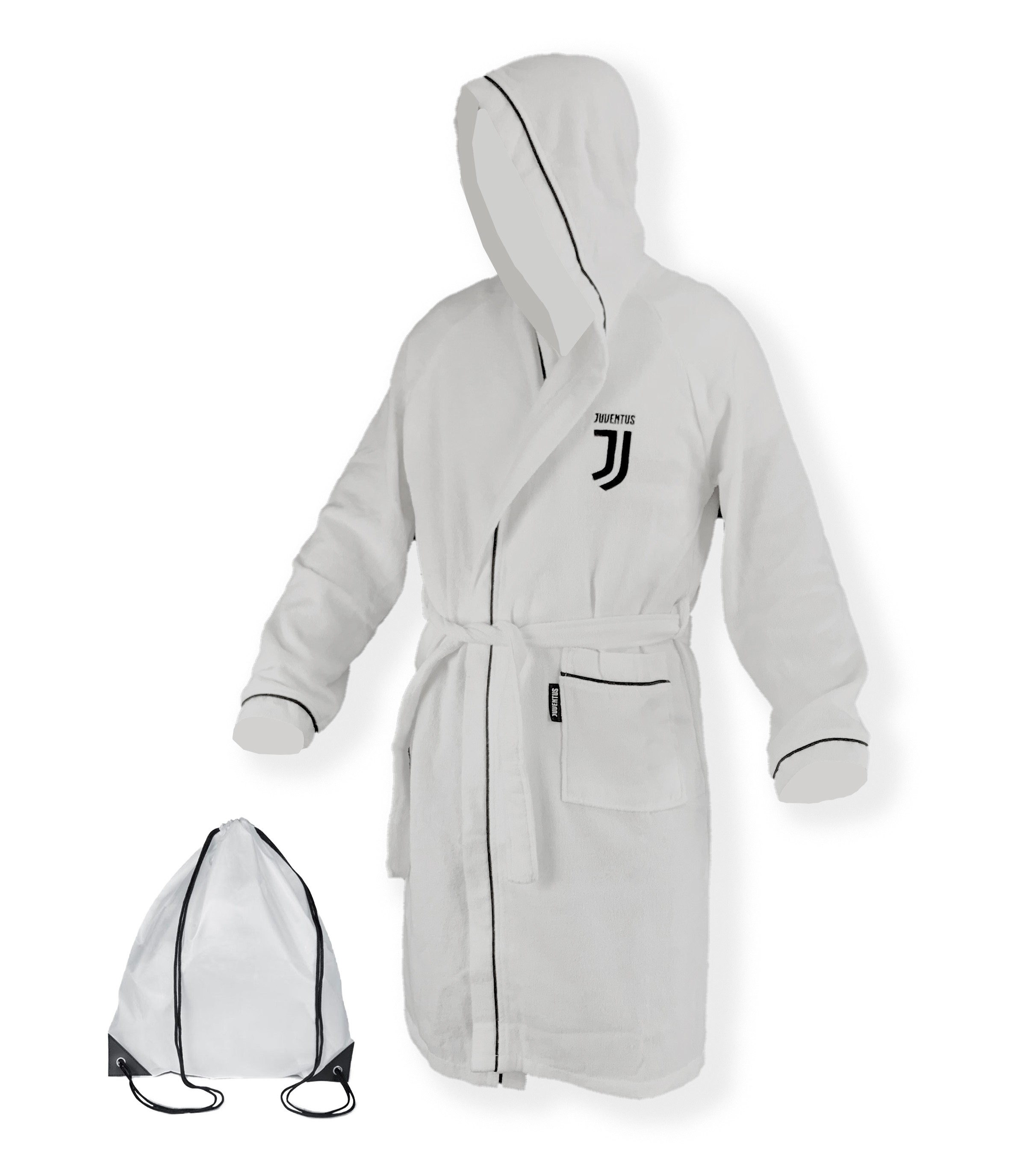 Accappatoio Juventus da adulto in cotone disponibile in diverse