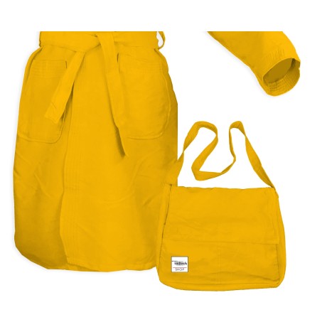 YELLOW MICROFIBER PODDY TECHNICAL BATHROBE