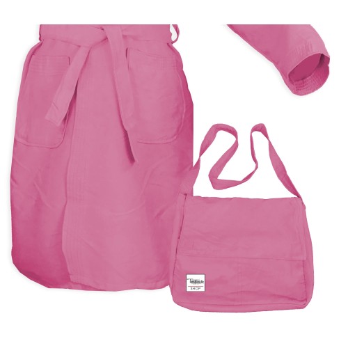 TECHNISCHER BADEMANTEL PODDY AUS ROSA MIKROFASER