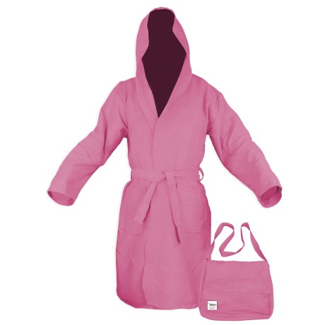 PINK MICROFIBER PODDY TECHNICAL BATHROBE