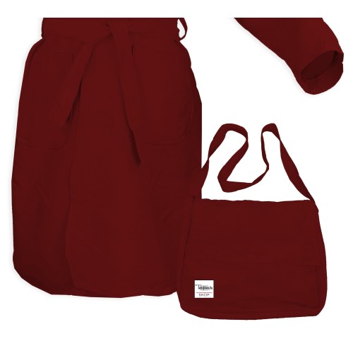 PODDY TECHNISCHER BADEMANTEL AUS MIKROFASER bordeaux