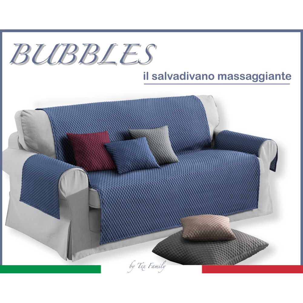 COPRIDIVANO BL SALVADIVANO BUBBLES BLU AD EFFETTO MASSAGGIANTE NO STIRO