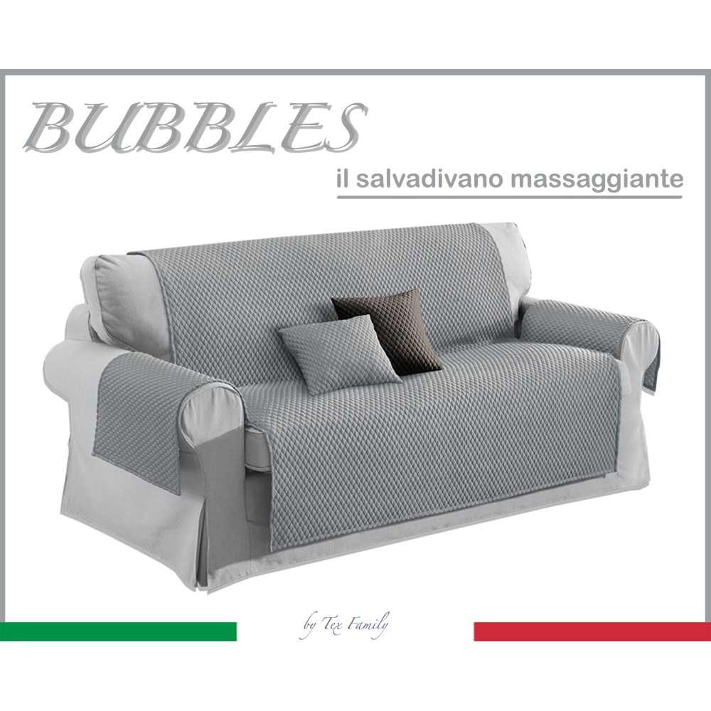 SOFA COVER GR BUBBLES LIGHT GREY SOFA PROTECTOR WITH MASSAGING EFFECT NO IRONING