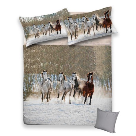 COPRIPIUMINO SERIE DIGITY IN COTONE CAVALLO CAVALLI