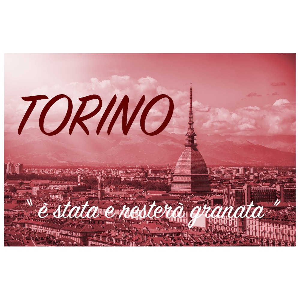 KLEINER TASCHENSCHIRM MIT OFFIZIELLEM LOGO DES TURIN FC und Postkarte TORINO È