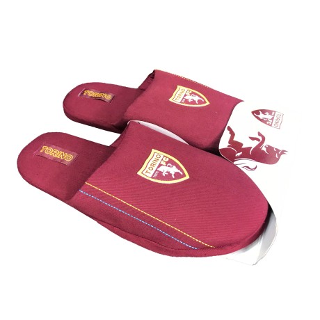 PANTOFOLE IN TESSUTO LOGO UFFICIALE TORINO FC TAGLIA M 41-42 e cartolina TORINO È