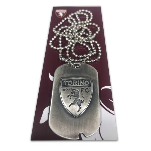 ANTIQUED METAL ESCUTCHEON WITH NECK CHAIN OFFICIAL TORINO FC LOGO and TORINO È postcard