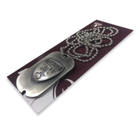 ANTIQUED METAL ESCUTCHEON WITH NECK CHAIN OFFICIAL TORINO FC LOGO and TORINO È postcard