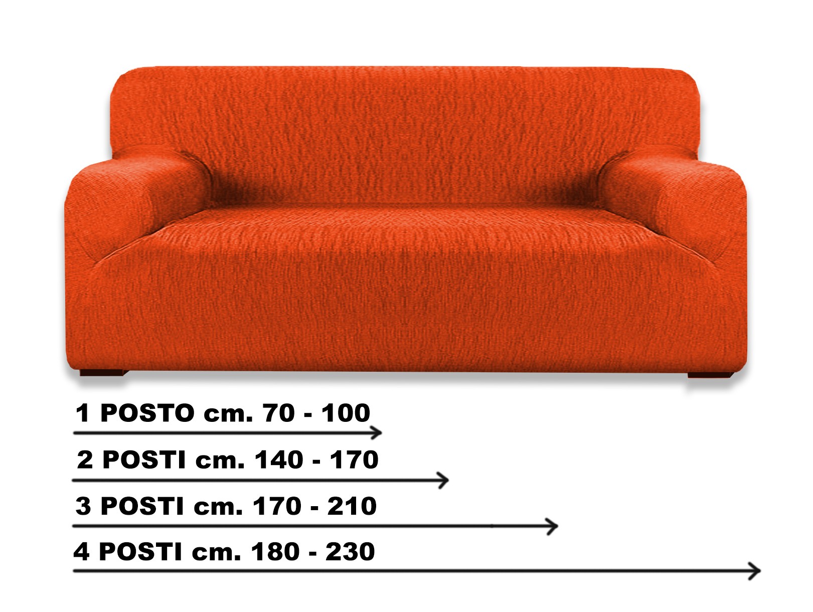 70-100 1 Posto cm tex family COPRIDIVANO Elasticizzato Vienna Universale Giallo OCRA 