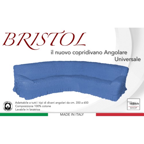 BRISTOL FUNDA DE SOFÁ ESQUINA UNIVERSAL AZUL LISO