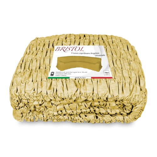 UNIVERSAL CORNER SOFA COVER BRISTOL SOLID OCHRE