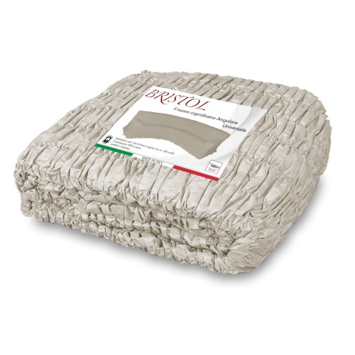 FUNDA DE SOFÁ ESQUINERO UNIVERSAL BRISTOL CREAM LISO