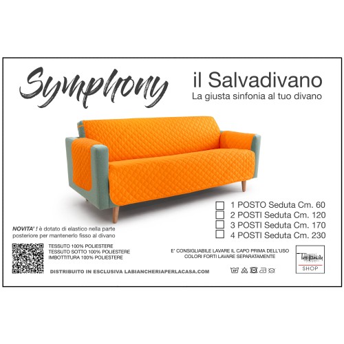 NEW AR SOFA COVER SYMPHONY QUILTED ORANGE SOFA PROTECTOR