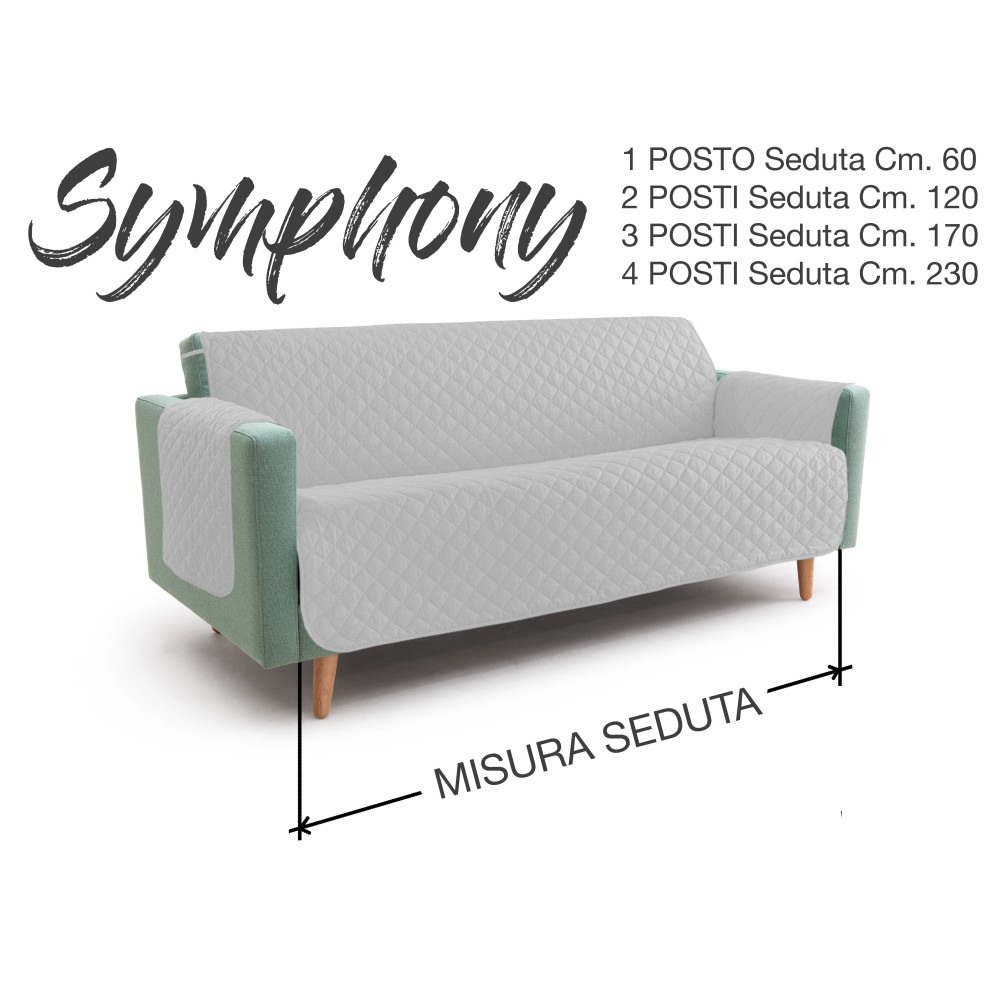 NEU GR SOFABEZUG SYMPHONY GESTEPPTER SOFASCHUTZ GRAU