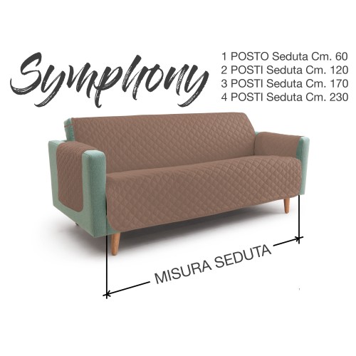 NOUVEAU Couverture de canapé TR SALVADIVANO SYMPHONIE MATELASSÉ TORTORA