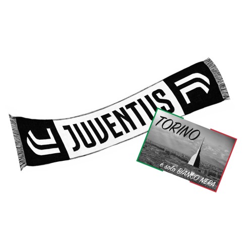 JACQUARD SCARF JUVENTUS und Postkarte TORINO IS