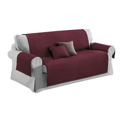 SOFA COVER BX BUBBLES BURGUNDY SOFA PROTECTOR WITH MASSAGE EFFECT NO IRON