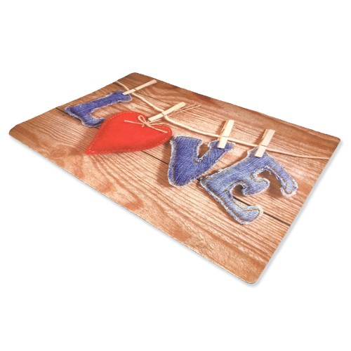 CARPET DOORMAT DIGITAL CM.40X60 LOVE HANGING LETTERS