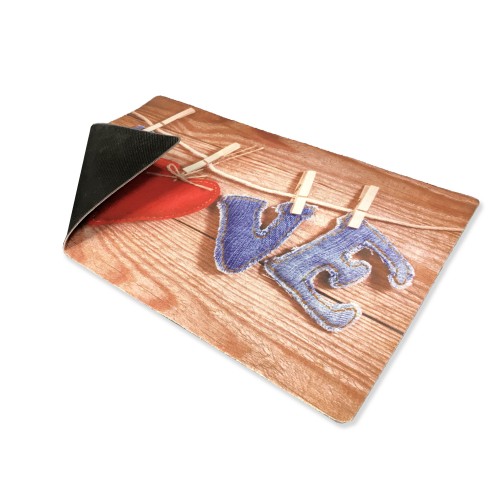 TEPPICH FUSSMATTE DIGITAL CM.40X60 LIEBE HÄNGENDE BUCHSTABEN