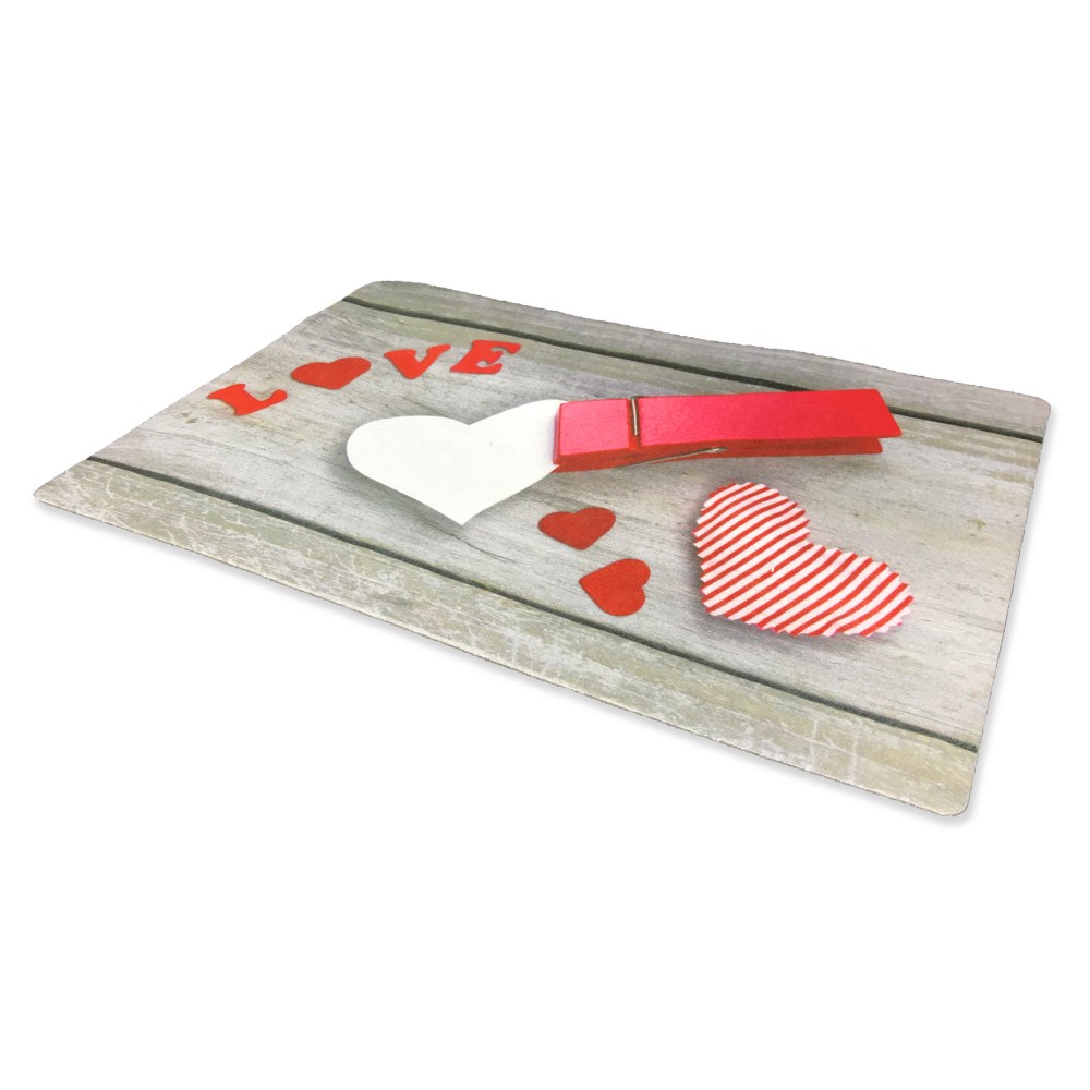 DIGITAL FUSSMATTE TEPPICH CM.40X60 CUORE PEG