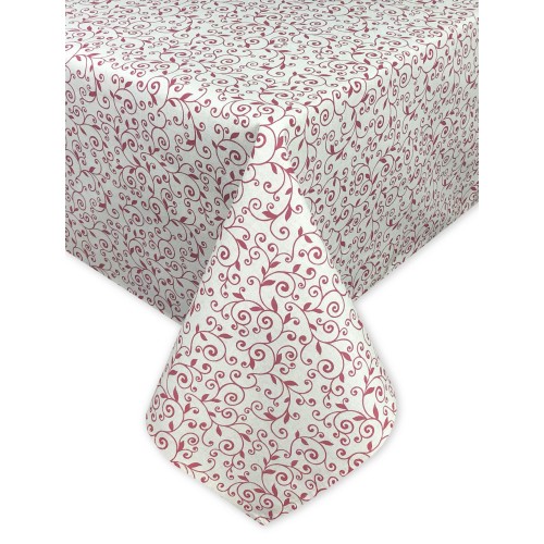 BAUMWOLL-TISCHDECKE DORY RED ARABESQUE