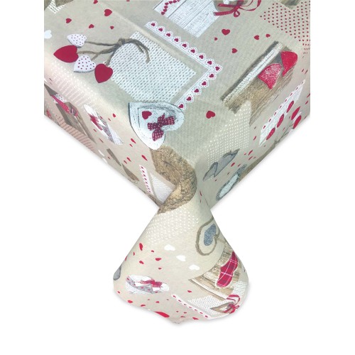 TYROLEAN DORY TABLECLOTH HEART HOLLY