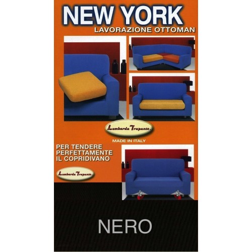 Copridivano Nero Elasticizzato, Antigraffio, per Divani con Braccioli, Telo Divano Universale, Made in Italy