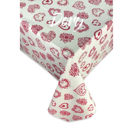 TIROLER DORY TISCHDECKE ROTES HERZ