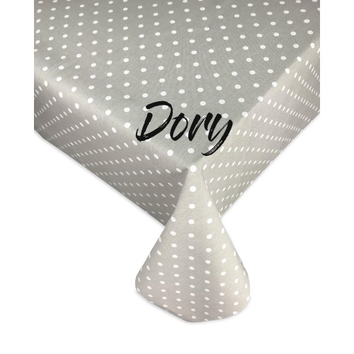 DORY TABLECLOTH WHITE POLKA DOTS design in cotton