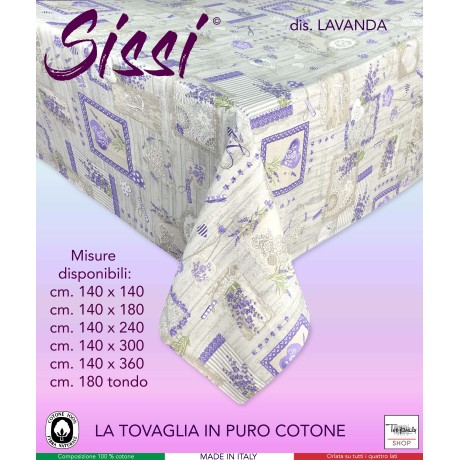 MANTEL DE ALGODÓN PROVENZAL LAVANDA CHÈRIE