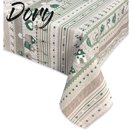 TOVAGLIA DORY TIROLESE CUORE WELCOME VERDE