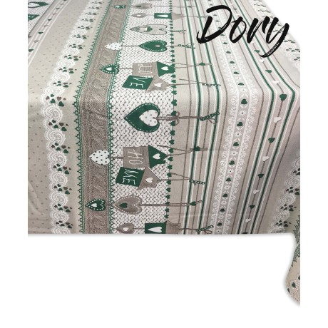 TOVAGLIA DORY TIROLESE CUORE WELCOME VERDE