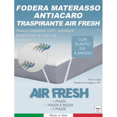FUNDA DE COLCHÓN TRANSPIRABLE AIR FRESH CROSSBAR ANTIÁCAROS