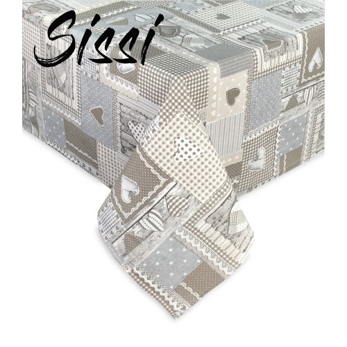 SISSI cotton tablecloth APRICA BEIGE cotton