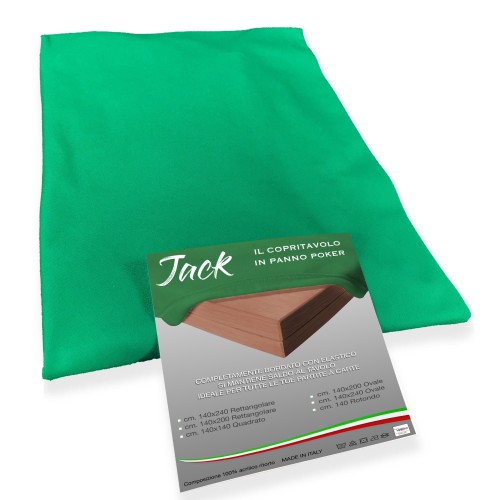 FUNDA DE MESA Tela JUEGO DE CARTAS POKER JACK Verde PROTECTOR DE MESA RETORCIDO CALIDAD EXTRA