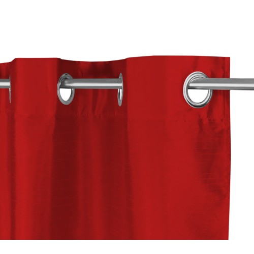 SHAY CURTAIN in solid color BORDEAUX RED cm. 140X290 PACKAGED