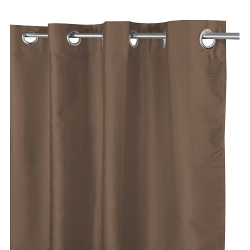SHAY CURTAIN in Unifarbe BRAUN cm. 140X290 VERPACKT