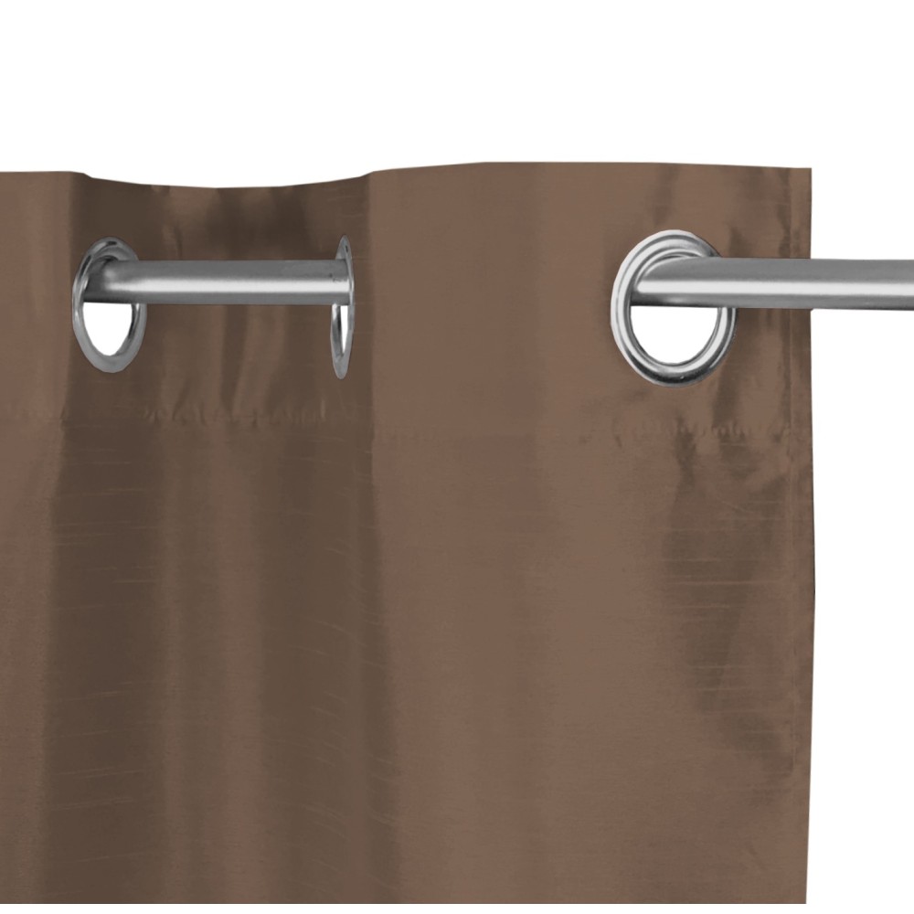 SHAY CURTAIN in solid color BROWN cm. 140X290 PACKAGED