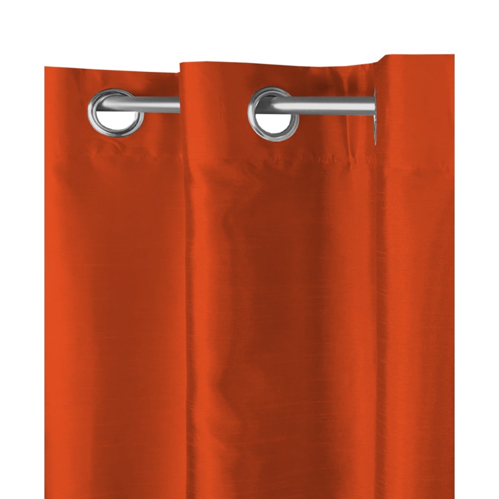 SHAY CURTAIN in Unifarbe RUST ORANGE cm. 140X290 VERPACKT