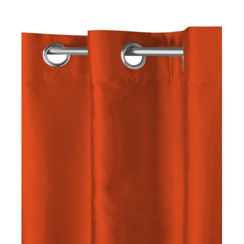 SHAY CURTAIN in Unifarbe RUST ORANGE cm. 140X290 VERPACKT