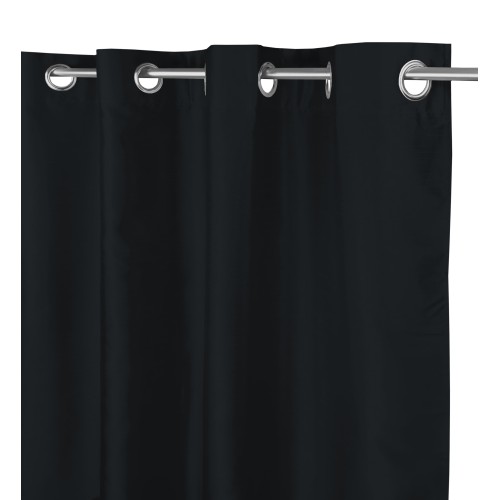 RIDEAU DE COULEUR UNIE NOIR CM.140X290 EMBALLÉ