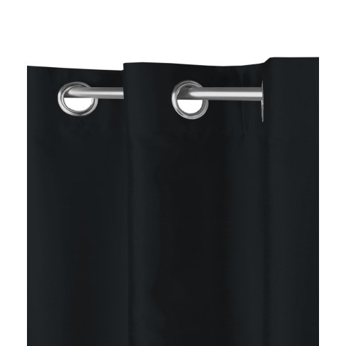 RIDEAU DE COULEUR UNIE NOIR CM.140X290 EMBALLÉ