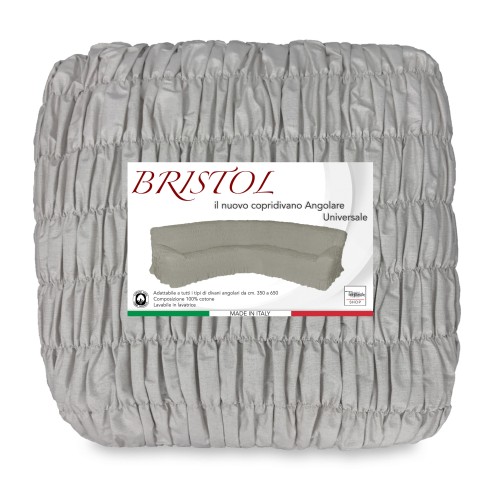 BRISTOL FUNDA DE SOFÁ ESQUINA UNIVERSAL GRIS PALOMA LISO