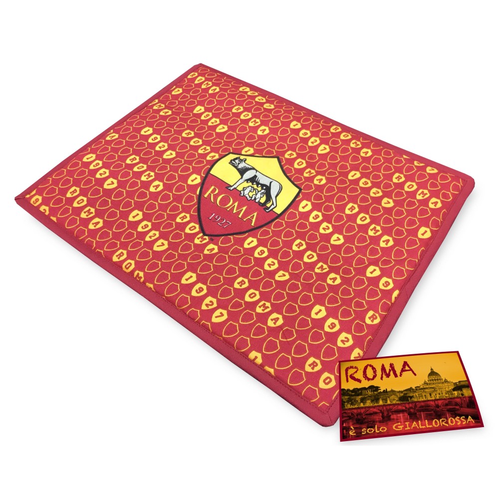 TOVAGLIETTA AMERICANA COLAZIONE AS ROMA CALCIO UFFICIALE e cartolina ROMA È SOLO TOVAGLIETTA AMERICANA COLAZIONE AS ROMA CALCIO UFFICIALE e cartolina ROMA È SOLO